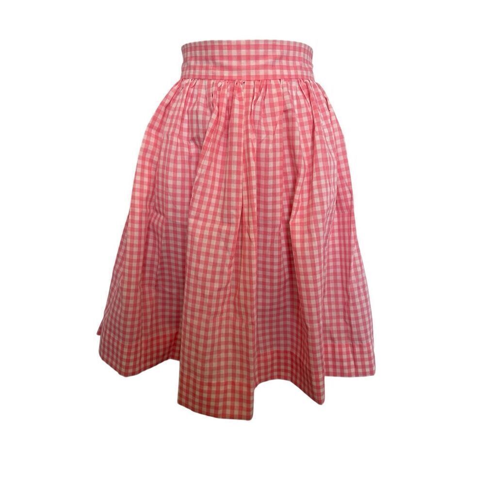 Vintage Style Pink Gingham Apron Cottagecore Cabincore